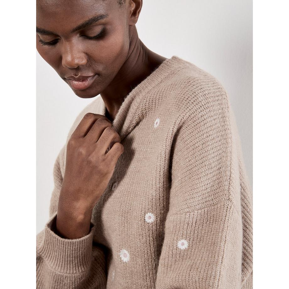APRICOT Pull matelassé avec broderie Daisy  
