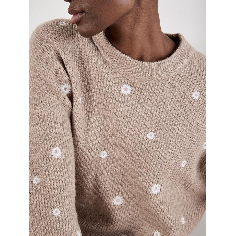 APRICOT Pull matelassé avec broderie Daisy  