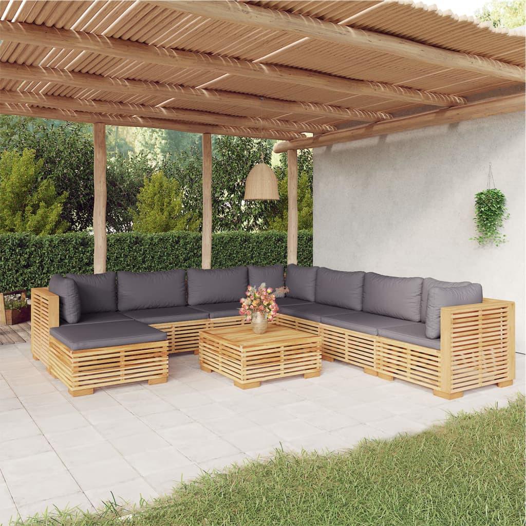 VidaXL set divani da giardino Teak riciclato  