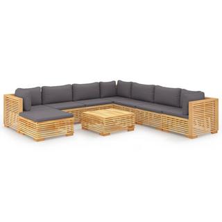 VidaXL set divani da giardino Teak riciclato  