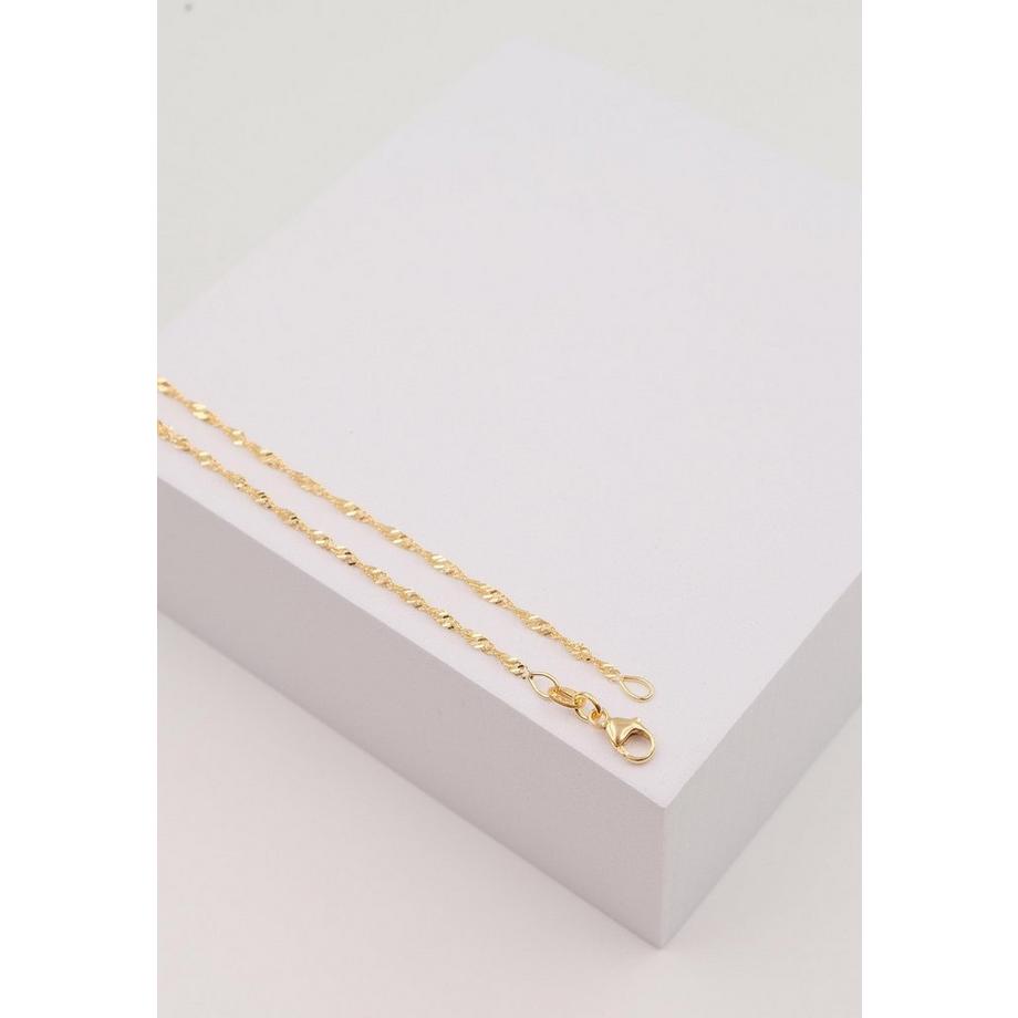 MUAU Schmuck  Collier Singapur Gelbgold 750, 1.9mm, 42cm 