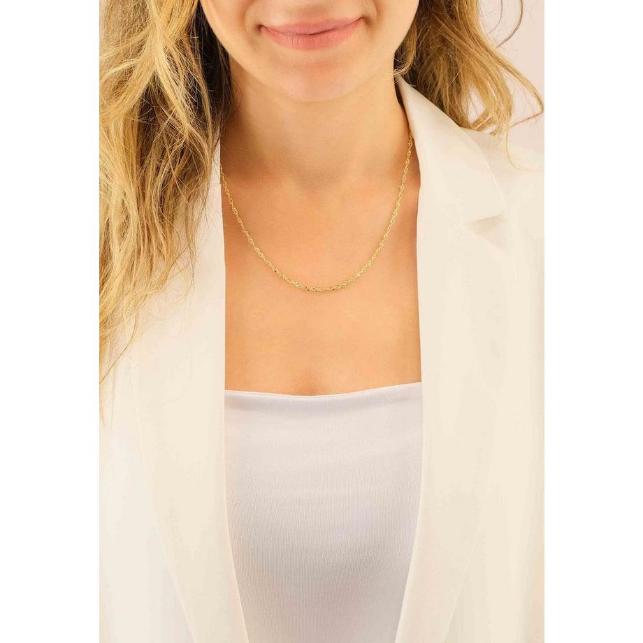 MUAU Schmuck  Collier Singapur Gelbgold 750, 1.9mm, 42cm 
