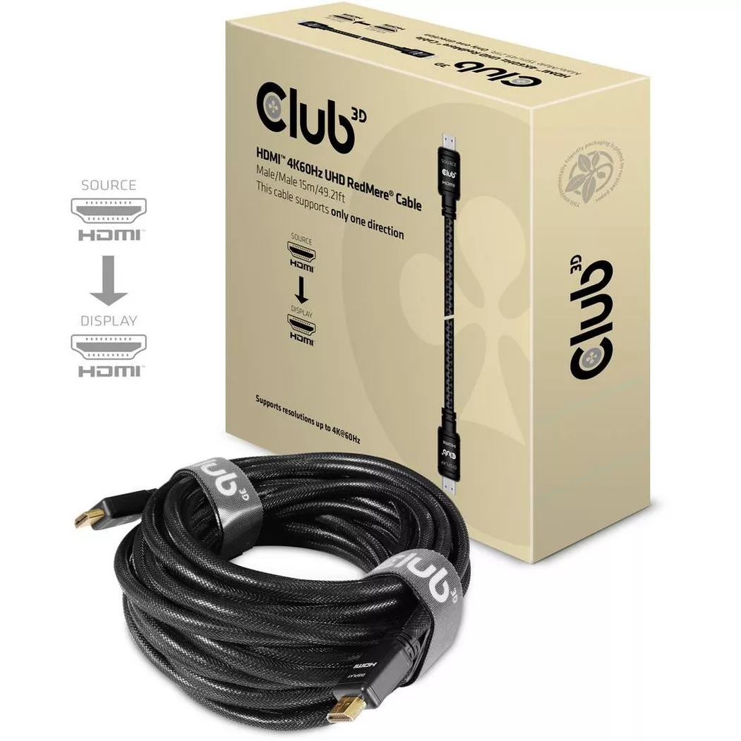Club 3D Kabel HDMI 2.0 4K60Hz UHD RedMere, 15 m