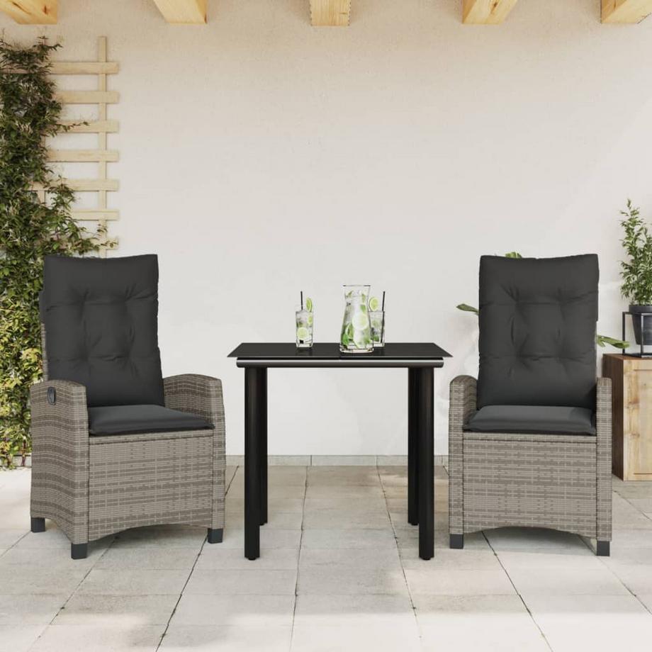 VidaXL set da pranzo da giardino Polirattan  