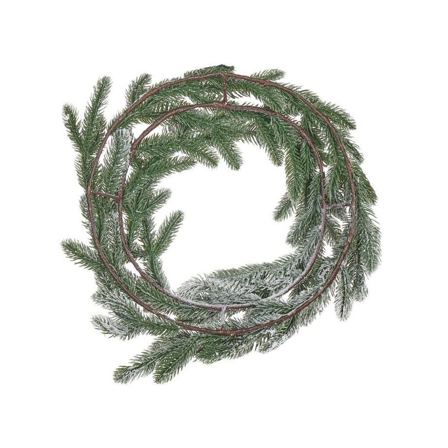 Beliani Couronne de Noël enneigée en Matière synthétique ALBINI  