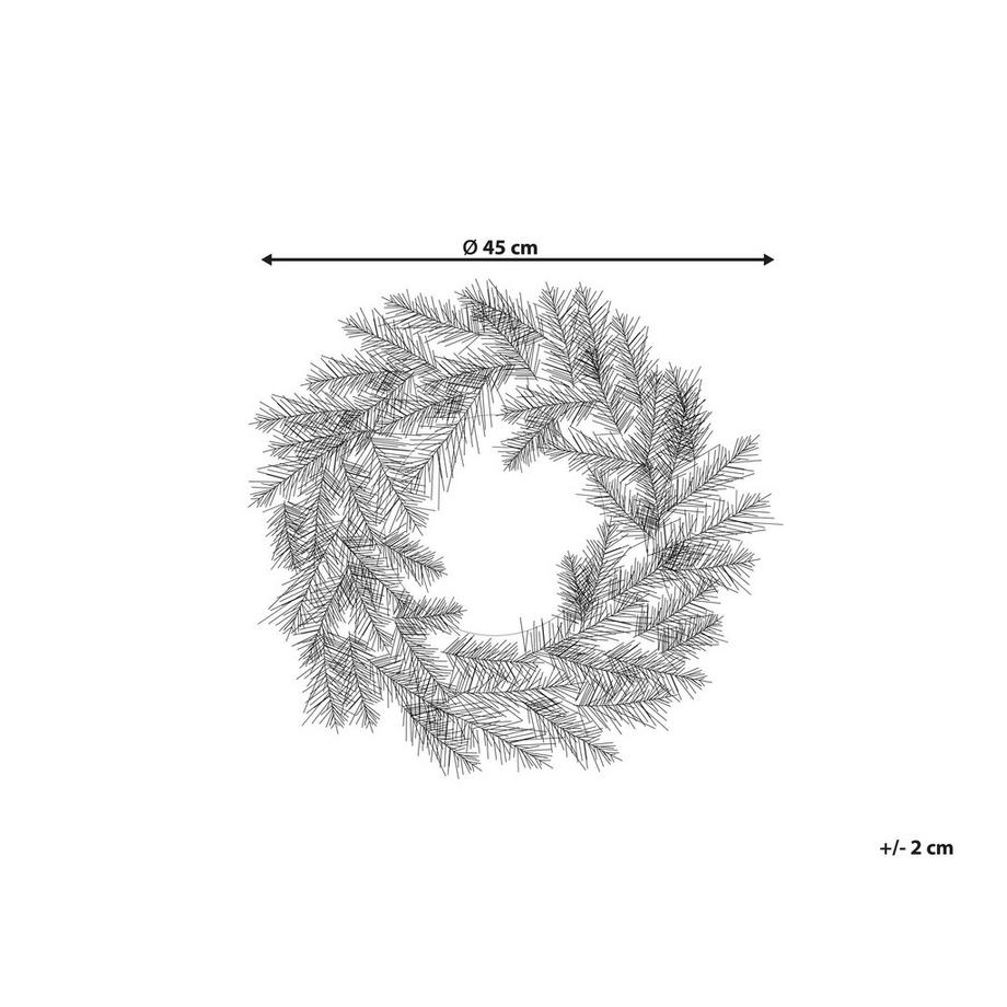 Beliani Couronne de Noël enneigée en Matière synthétique ALBINI  