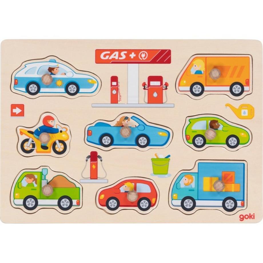 goki  Puzzle Steckpuzzle Tankstelle (8Teile) 