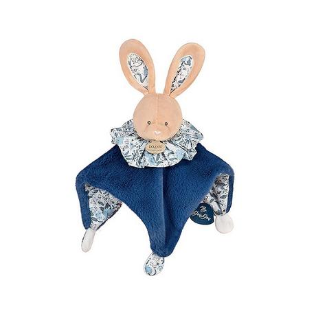 DouDou et compagnie  Boule Hase Schmusetuch blau (25cm) 