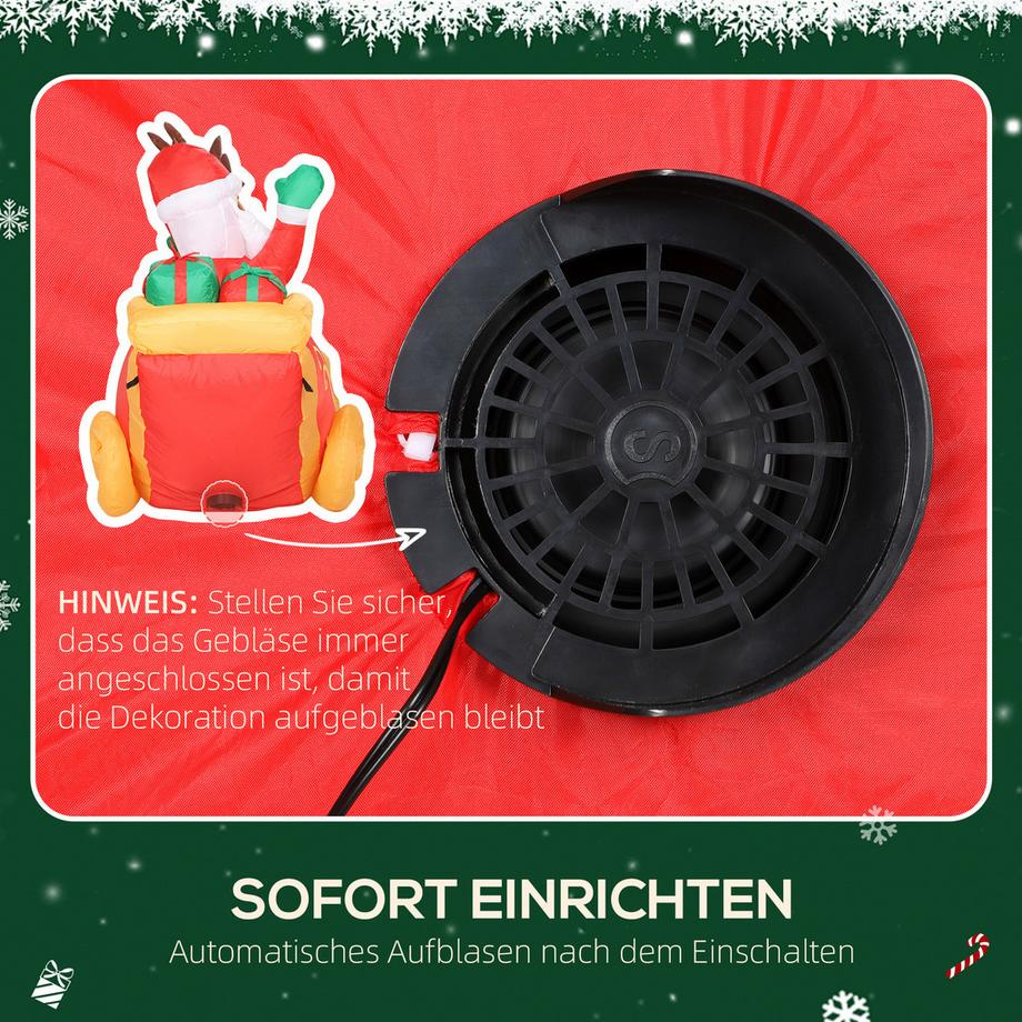 Outsunny Aufblasbar Weihnachtsdeko  