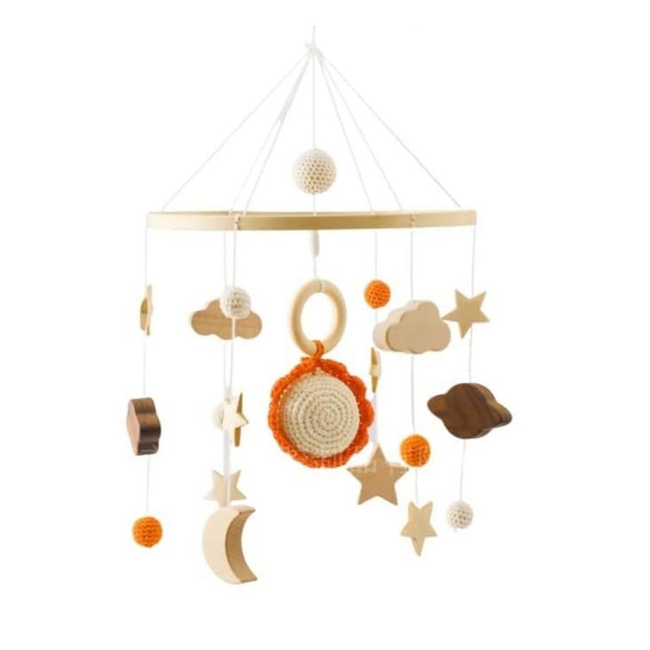 Mobile Babybett Mobile Babyanhänger, Holzmobile Baby Windspiel