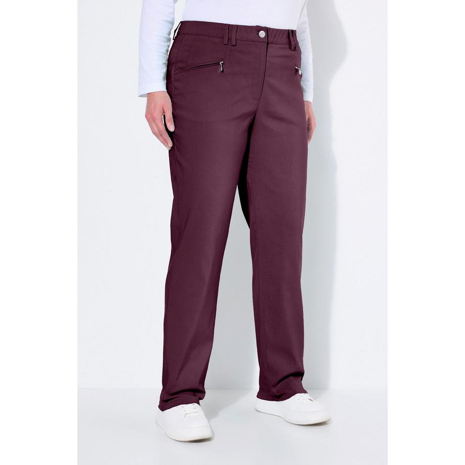 Ulla Popken Mony Thermo-Stretchhose Konisches Bein Zipptaschen  