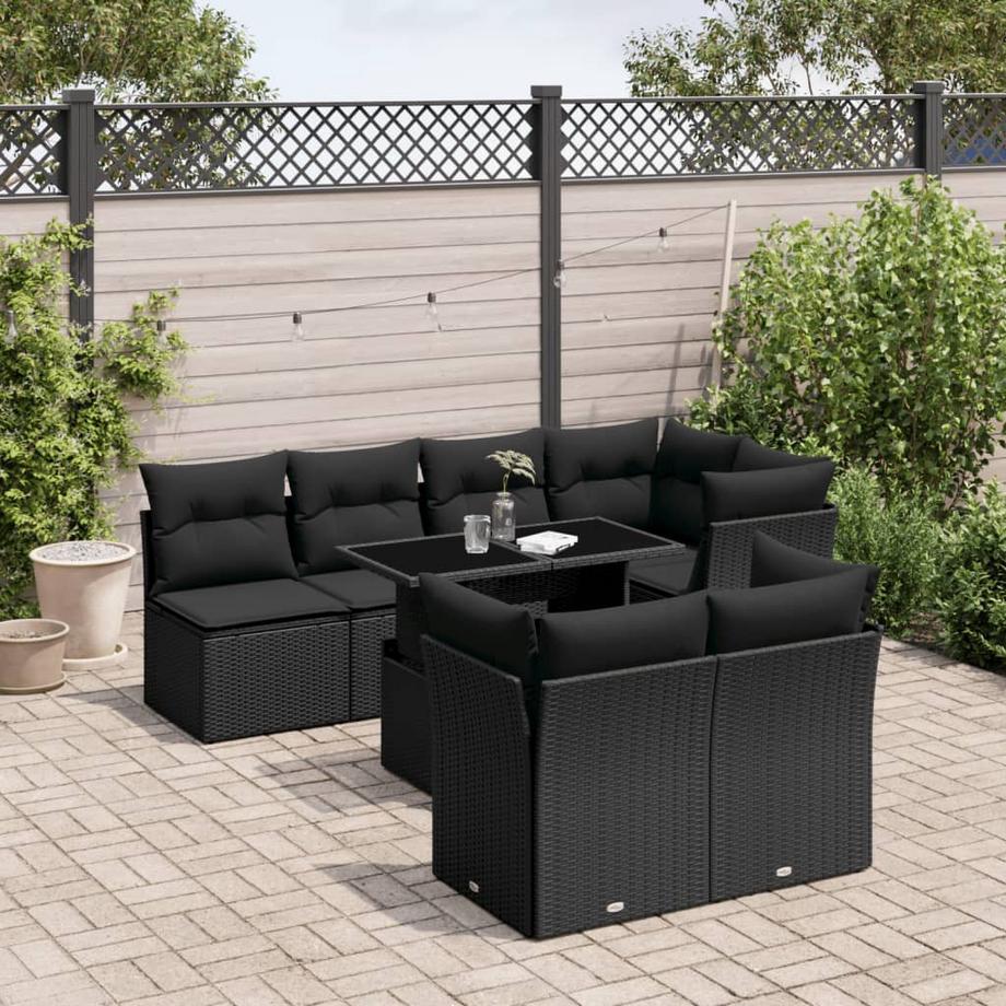 VidaXL Ensemble de canapés de jardin rotin synthétique  