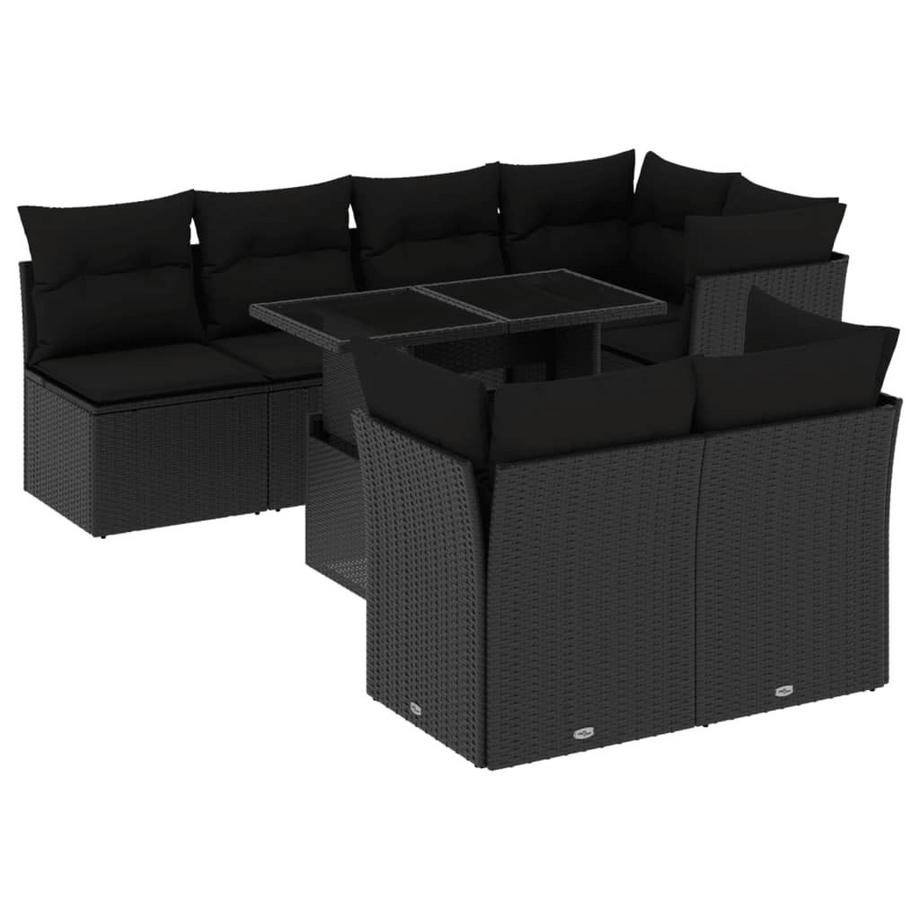 Ensemble de canapés de jardin rotin synthétique