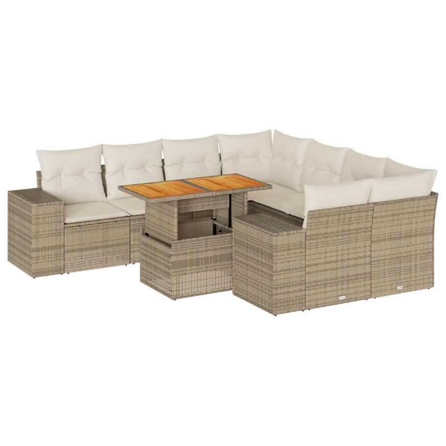 Ensemble de canapés de jardin rotin synthétique