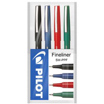 PILOT Fineliner 0,4mm SW-PPF-S4 4 Farben Etui
