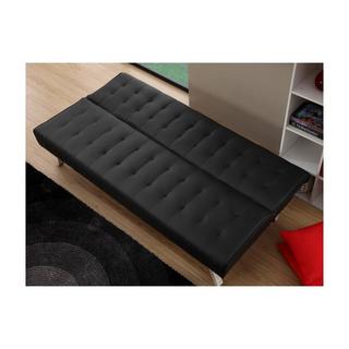 Vente-unique Schlafsofa Klappsofa - Schwarz - GUILLAUME  