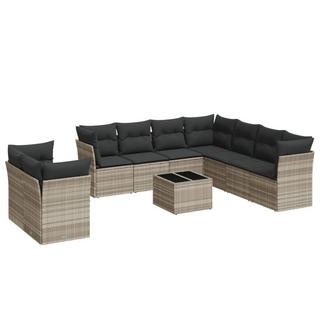 VidaXL set divano da giardino Polirattan  