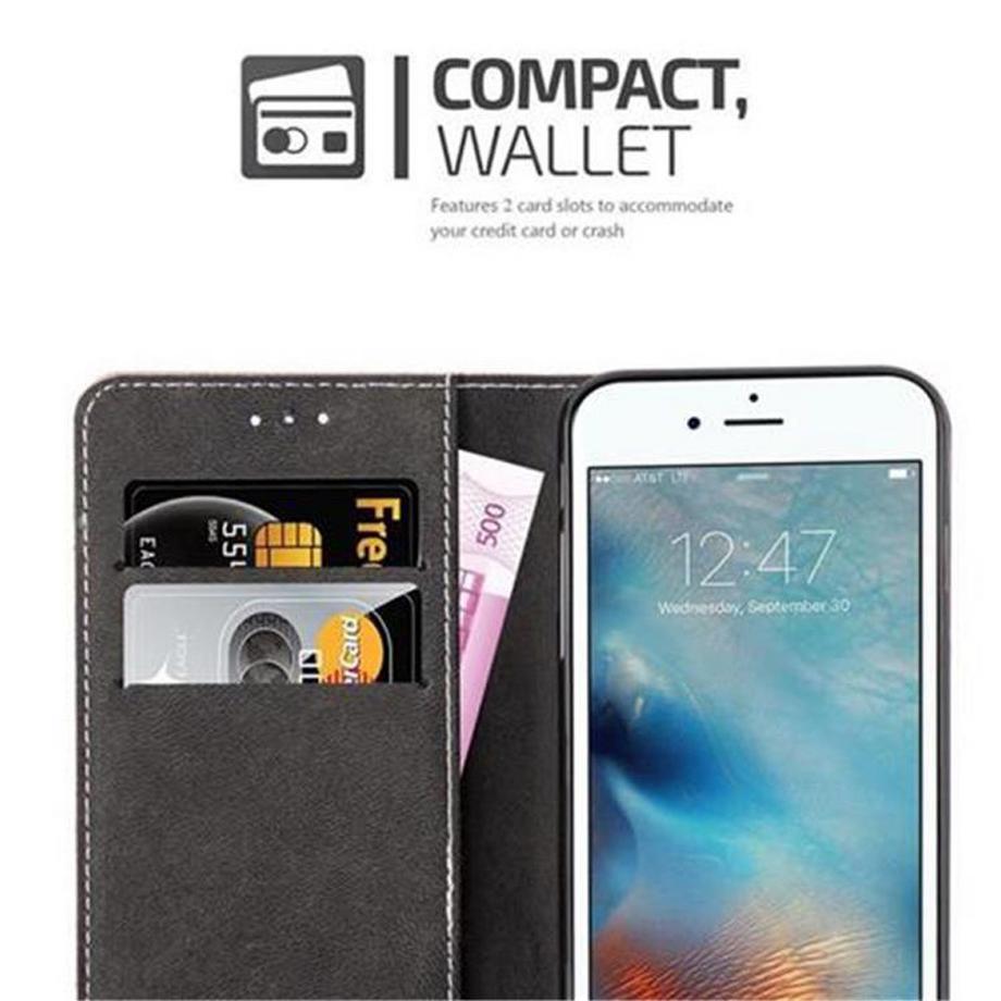 Cadorabo  Housse compatible avec Apple iPhone 6 / 6S - Coque de protection avec fermeture magnétique, fonction de support et compartiment pour carte 
