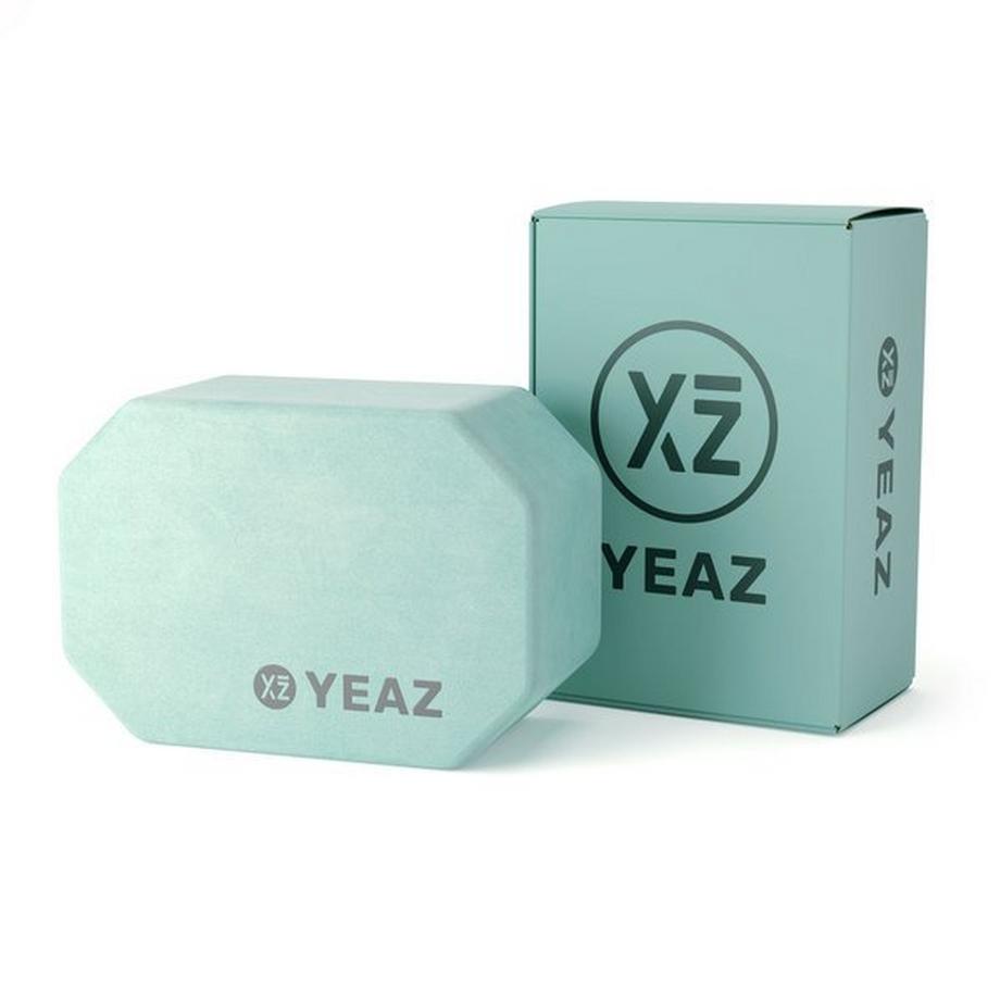 YEAZ  NEXT LEVEL Set aus Yogablöcke und Handtuch - beach glass 