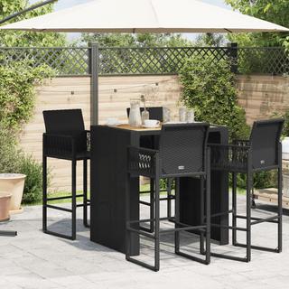 VidaXL Table de bar de jardin rotin synthétique  