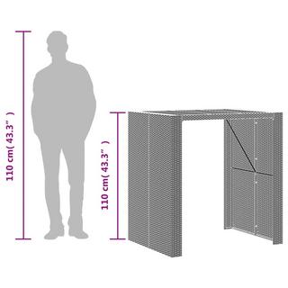 VidaXL Table de bar de jardin rotin synthétique  