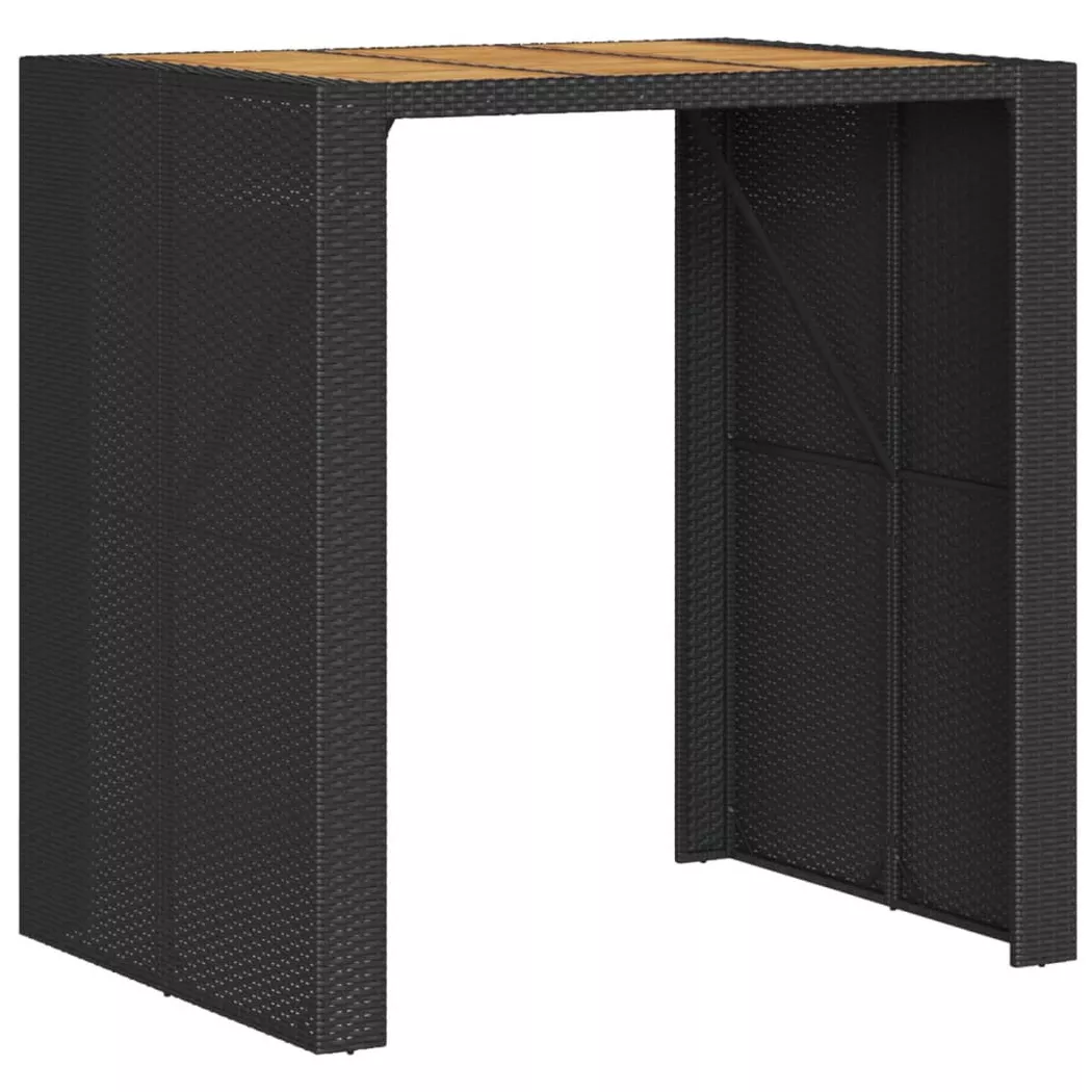 VidaXL - Table de bar de jardin rotin synthétique, One Size, Noir