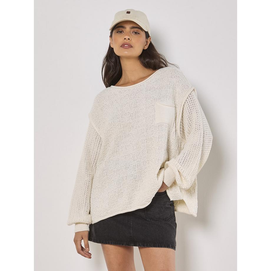 APRICOT Stepptaschen-Pullover  