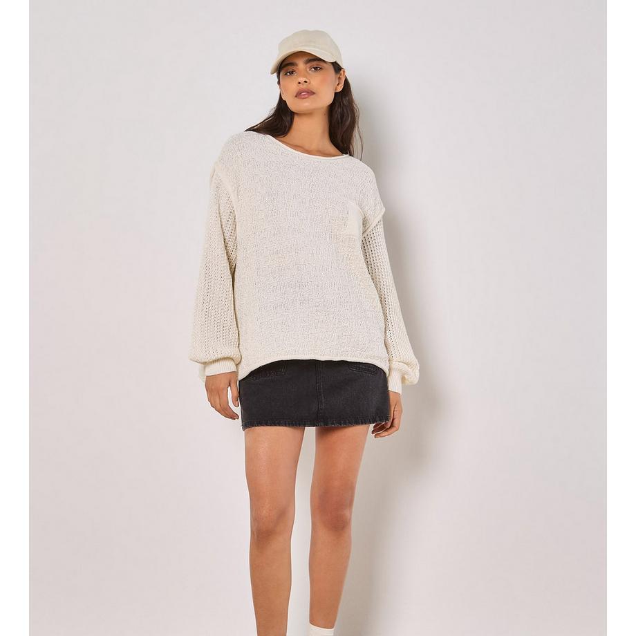 APRICOT Stepptaschen-Pullover  
