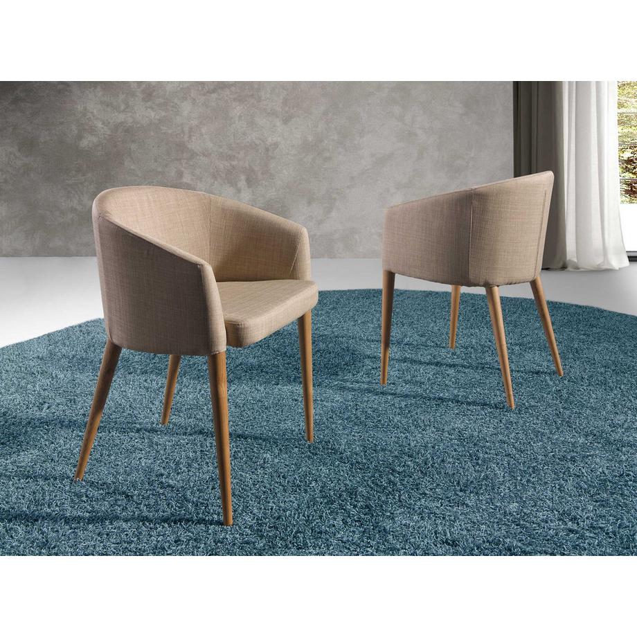 ANGEL CERDA Sedia in tessuto beige  