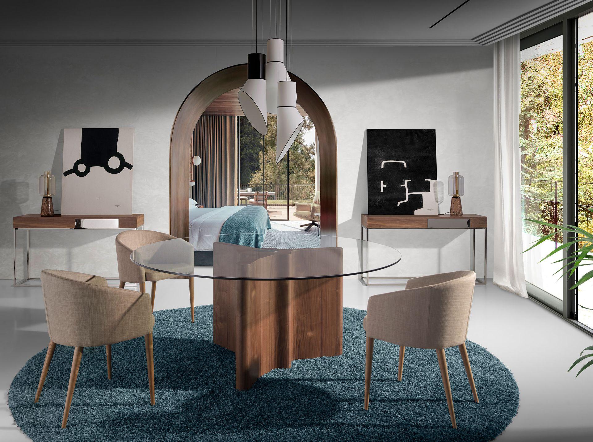 ANGEL CERDA Stuhl mitm Stoffbezug  