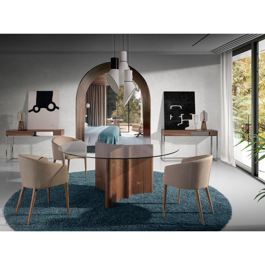 ANGEL CERDA Sedia in tessuto beige  