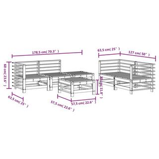 VidaXL set mobili da giardino Legno di pino impregnato  