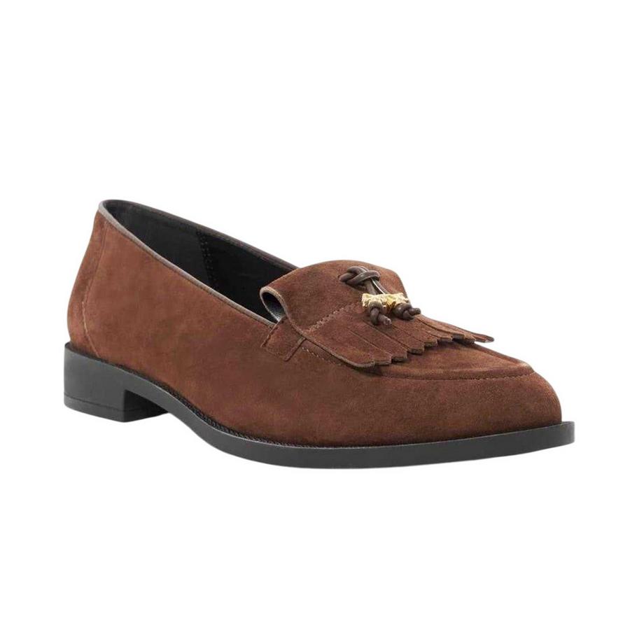 Dune London Globetrot Mocassini Pelle Scamosciata Piatta  