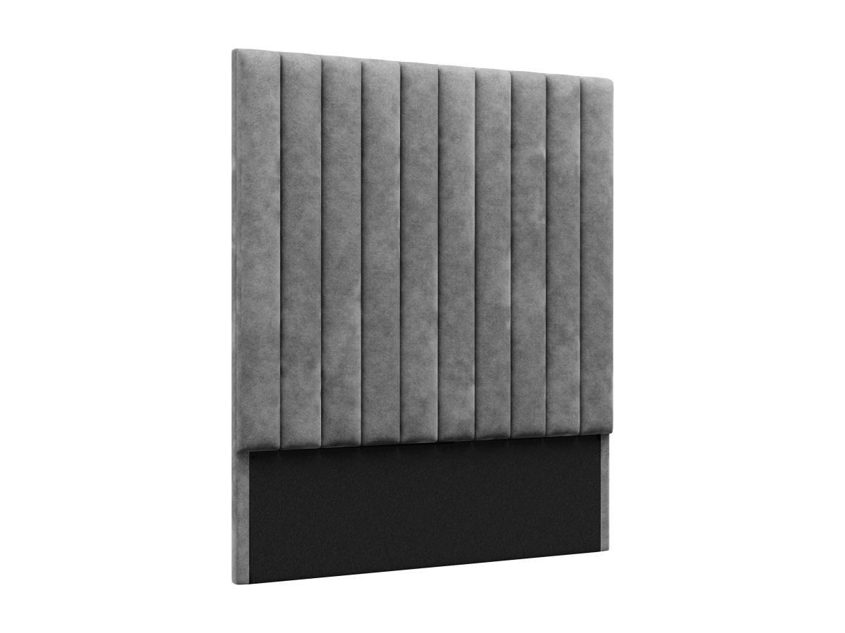 Vente-unique Tête de lit coutures verticales - 110 cm - Tissu - Gris - SARAH  