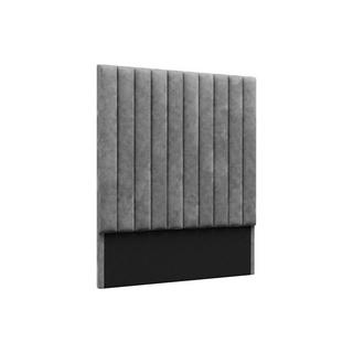 Vente-unique Tête de lit coutures verticales - 110 cm - Tissu - Gris - SARAH  