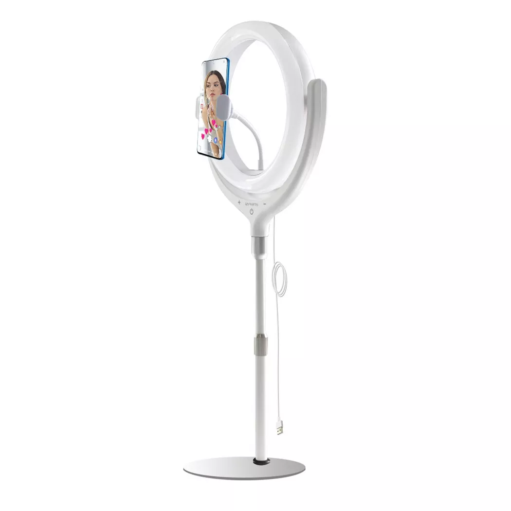 4smarts – Ringlicht LoomiPod Tischlampe 4Smarts, Weiss, One Size