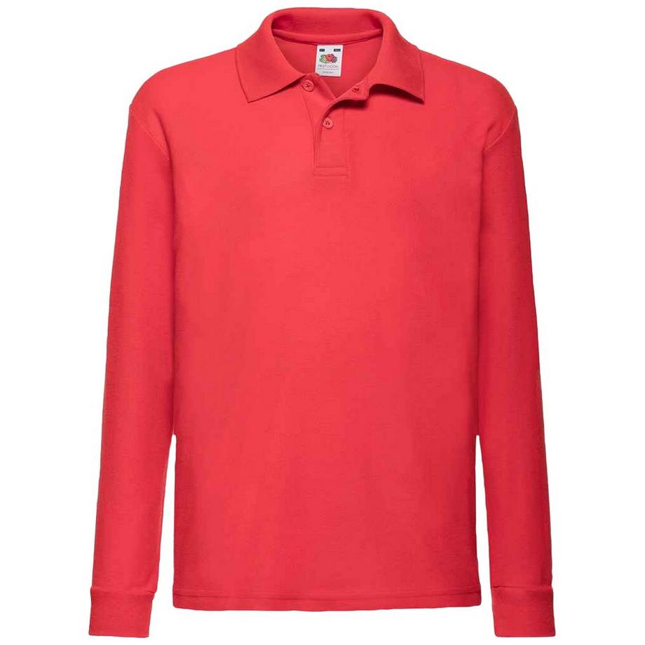 Langarm Pique Polo Shirt