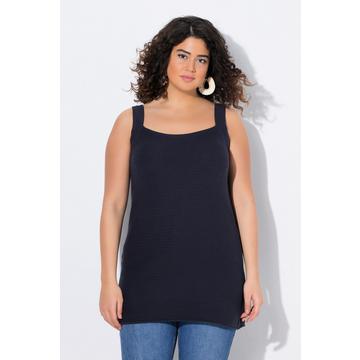 Stricktop, Carré-Ausschnitt, ärmellos, Biobaumwolle