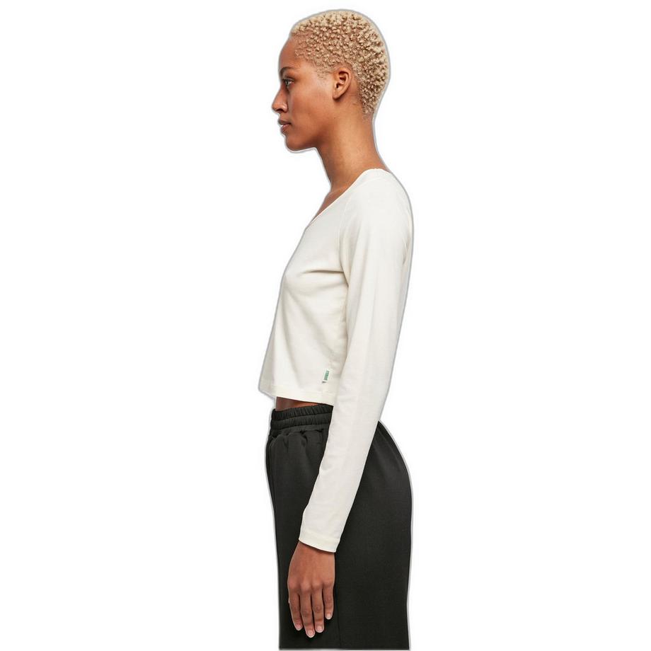 URBAN CLASSICS Organic T-Shirt Crop Manches Longues  