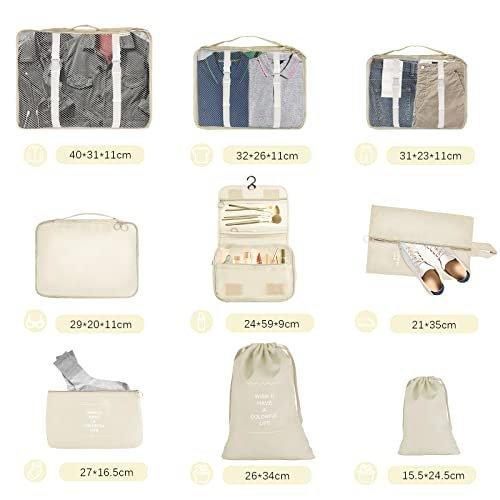 Only-bags.store  Travel Suitcase Organizer Set 9-teilige Packwürfel 