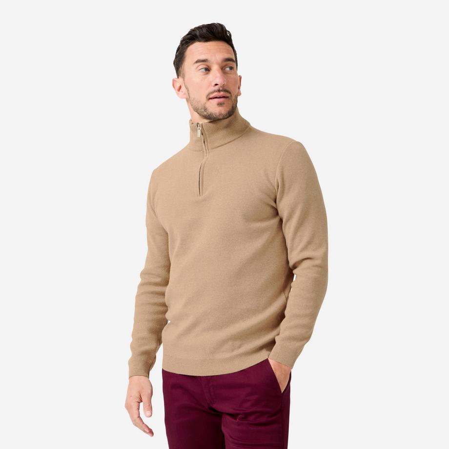 Pullover uomo golf 1/2 zip cotone