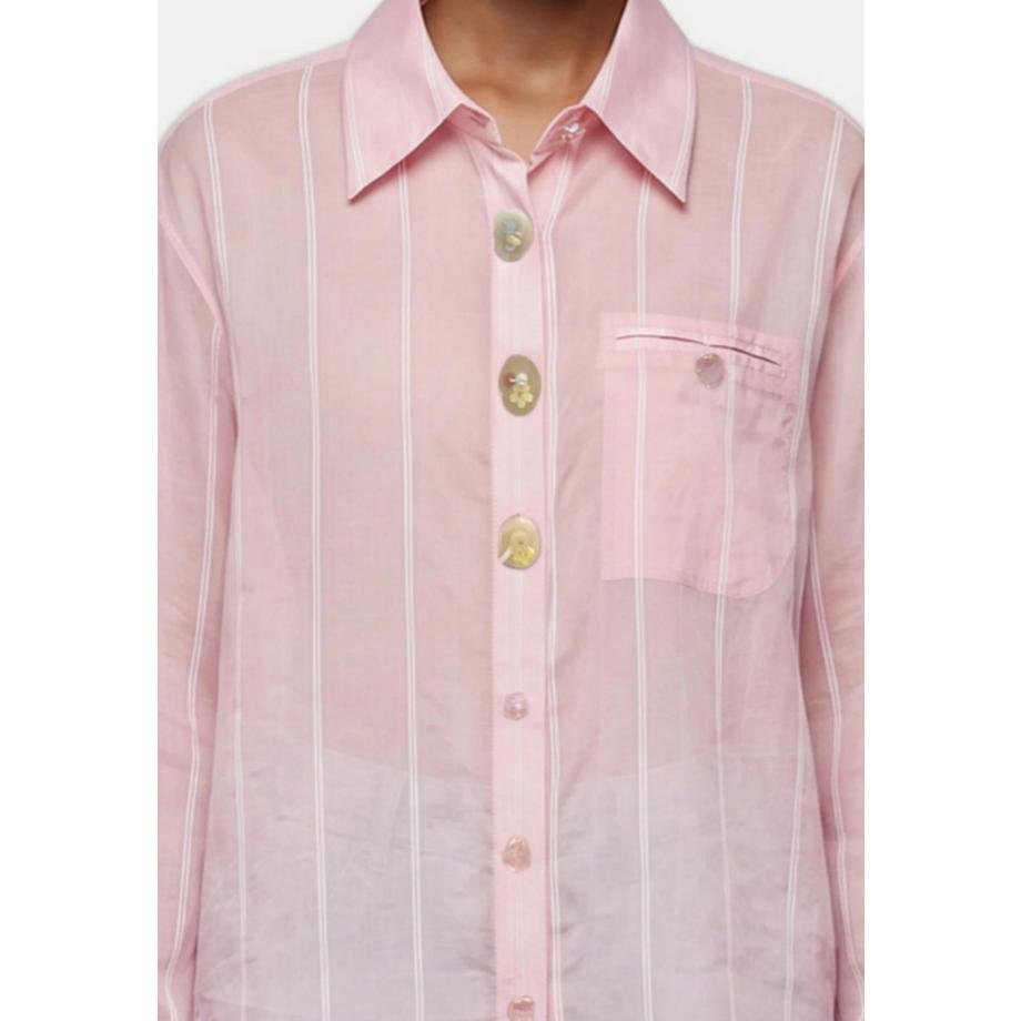 Chiara Ferretti Blouse à manches longues rayée  