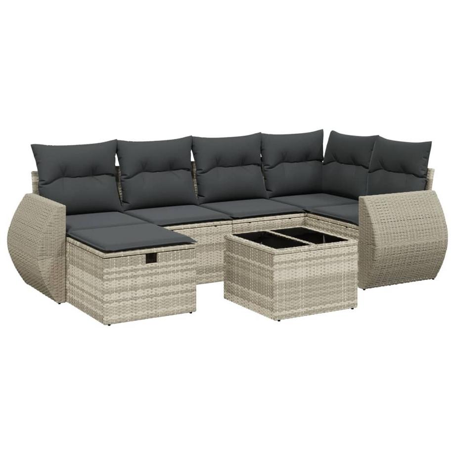 set divano da giardino Polirattan