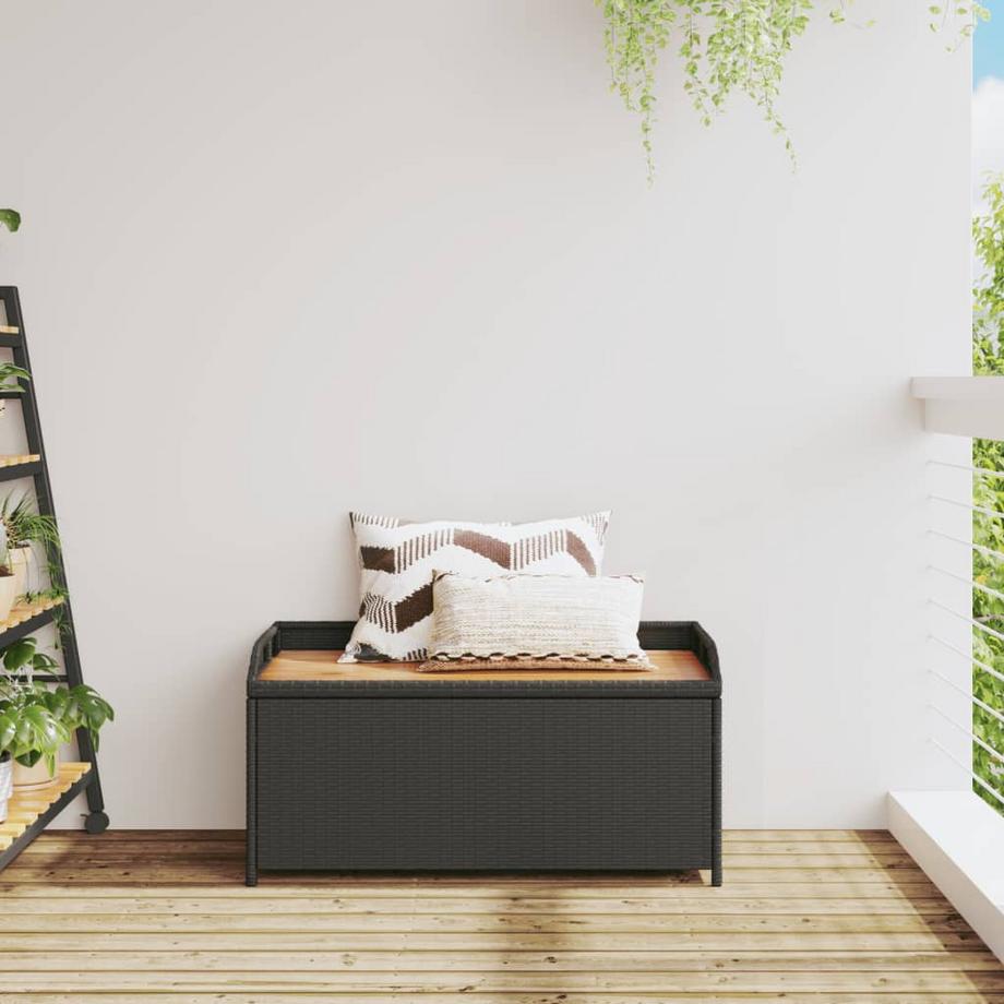 VidaXL Banc de rangement rotin synthétique  
