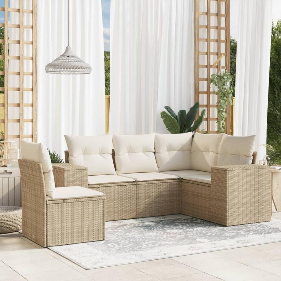 VidaXL Ensemble de canapés de jardin rotin synthétique  