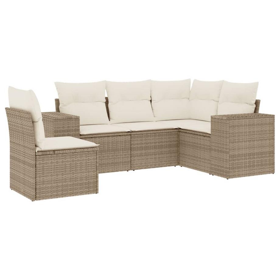 set divano da giardino Polirattan