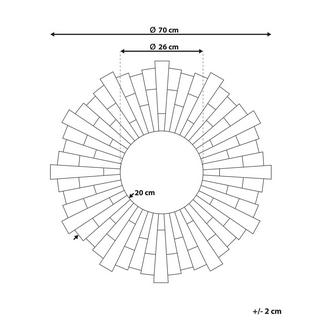 Beliani Miroir en MDF Glamour VIRE  