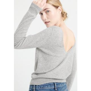 Studio Cashmere8  MIA 7 Pull décolleté en V dans le dos - 100% cachemire 