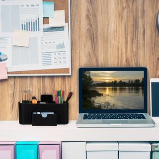 Northix Schreibtisch-Organizer aus Kunstleder  