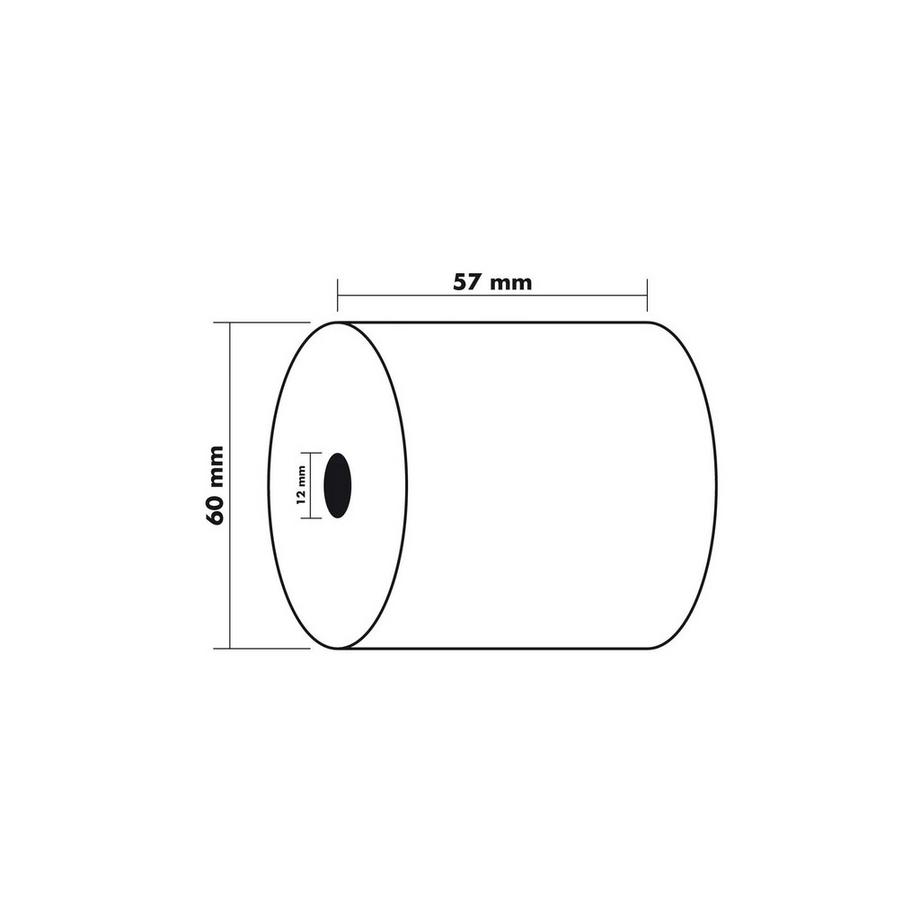 Exacompta Bobine pour machine à calculer et caisses 57x60 mm - 1 pli offset extra- blanc 60g/m2. - x 50  